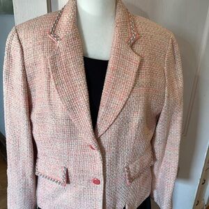 Pendleton Women's Pink Tweed Blazer